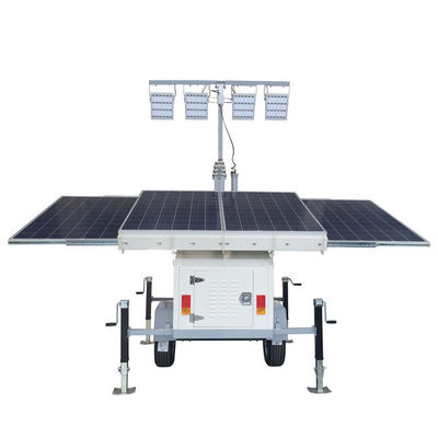 সৌর হাইব্রিড লাইট টাওয়ার 4 * 300W সৌর প্যানেল সহ 4 * 200Ah মরুভূমির জন্য ব্যাটারি