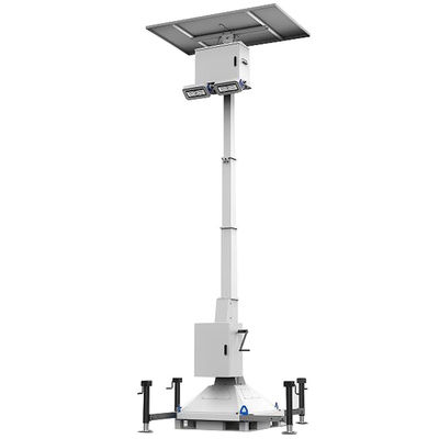 পার্কিং লট আলো জন্য পোর্টেবল সৌর LED ফ্লাডলাইট retractable Mast টাওয়ার