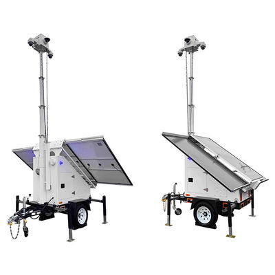 পার্কিং লটের নিরাপত্তার জন্য ৩টি সোলার প্যানেল সহ মোবাইল নজরদারি ট্রেলার