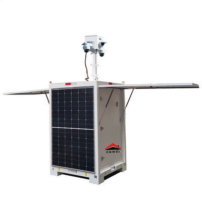 Solar Powered Mobile CCTV Surveillance Tower for Construction Site Monitoring