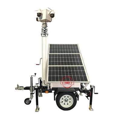 নমনীয় সৌর নজরদারি ট্রেলার 360 ° ক্যামেরা কভারেজ খনি কাজের সাইটের জন্য নাইট লাইটিং