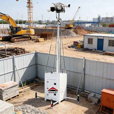 নির্মাণ কাজের পর্যবেক্ষণের জন্য মোবাইল সিসিটিভি টাওয়ার