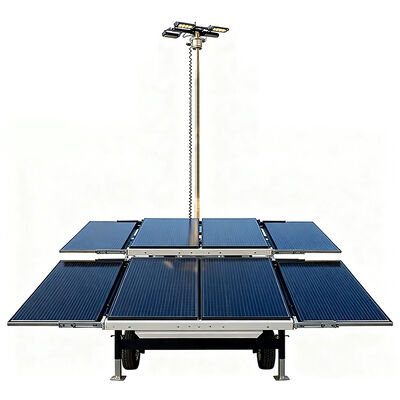 শিল্প সৌর আলো টাওয়ার সঙ্গে 6 * 120W LED 7m হাইড্রোলিক মাস্ট জন্য 32H আলো